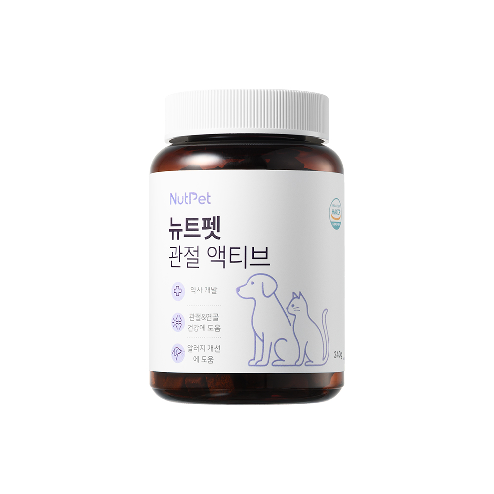 뉴트펫 관절 액티브 강아지 관절 영양제 슬개골 강화 탈구 연골 건강 관절+연골, 240g, 2개 - 상세 이미지 2