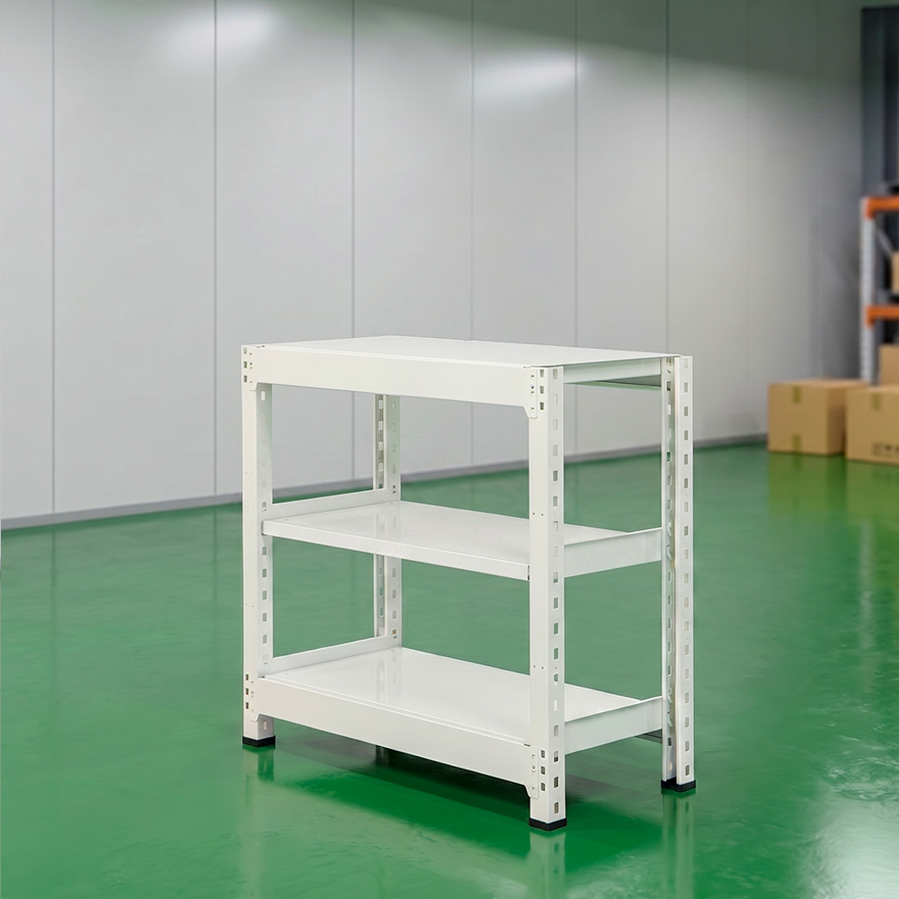 철제선반 중량랙 3단 조립식 앵글 무볼트 창고 선반 300kg 1200x450x1200 - 상세 이미지 2