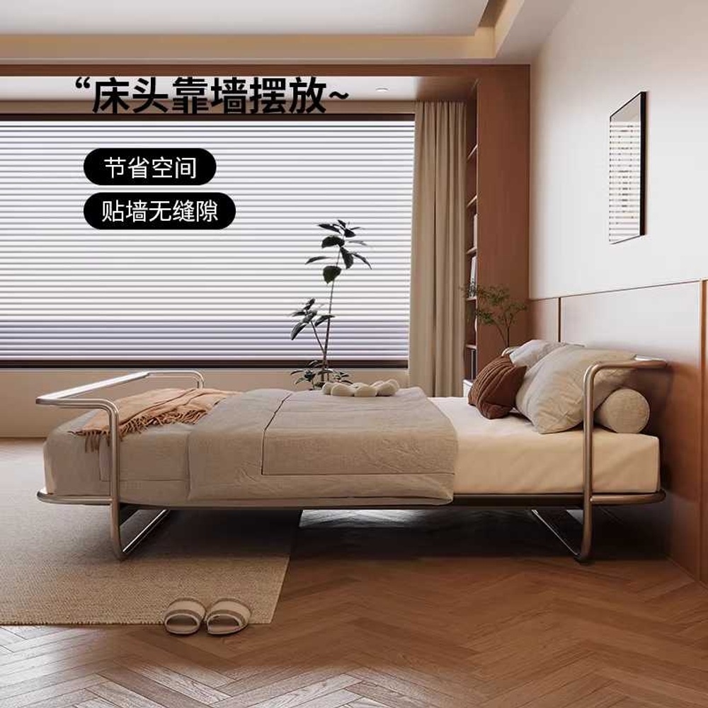 스텐 침대프레임 철제 싱글 베드 받침대 모던 미니멀 1500x2000mm 이미지 6