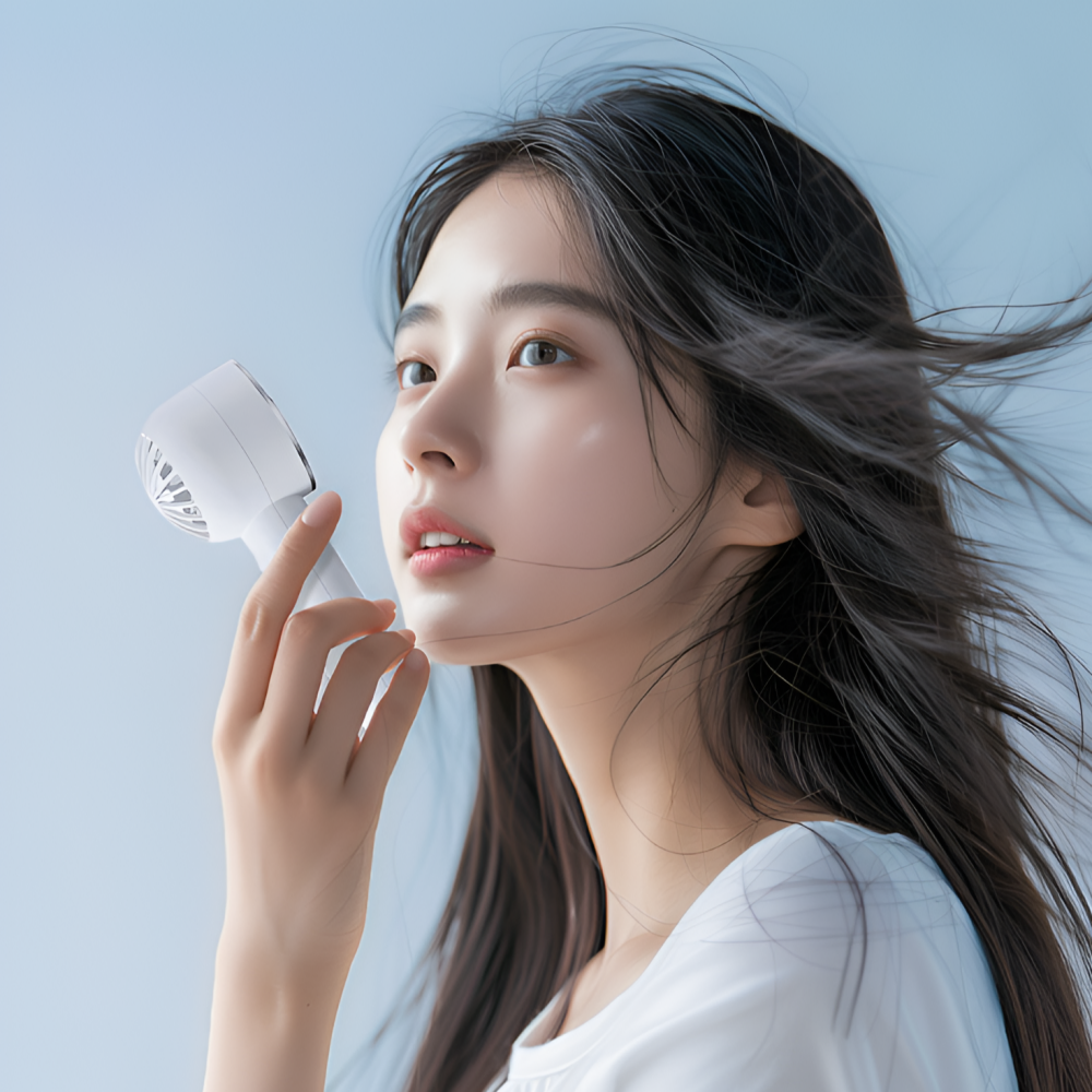 3초 급속 냉각 손풍기 휴대용 에어컨 쿨링 아이스 팬 핸디 선풍기 - 상세 이미지 2