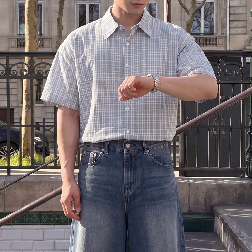 남자 오버핏 여름남방 남성린넨셔츠 이미지 6