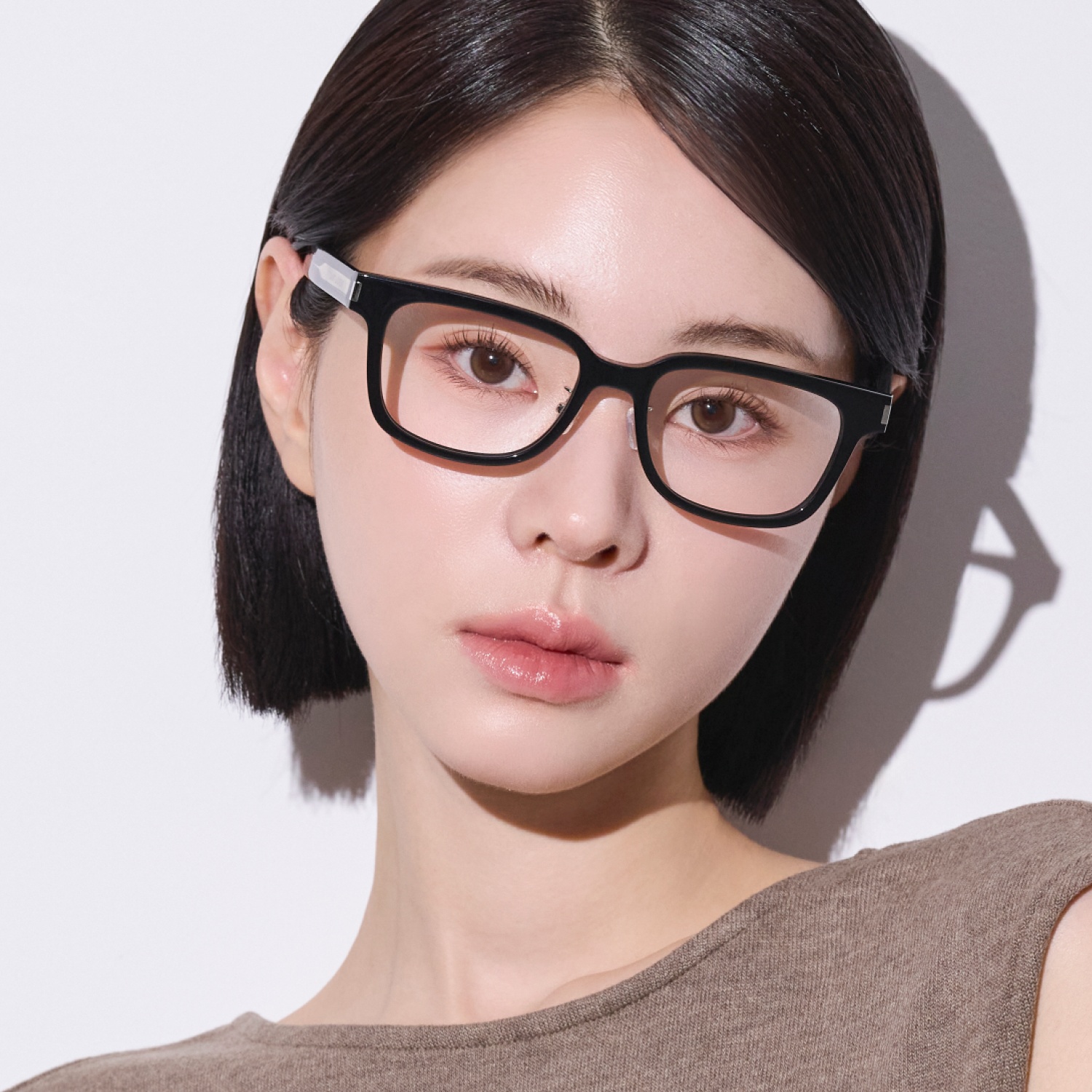 [슈퍼적립] 생로랑 안경 SL723 블랙 명품 클래식 사각 검정 투명 안경테 아시안핏 안경 - 상품 이미지