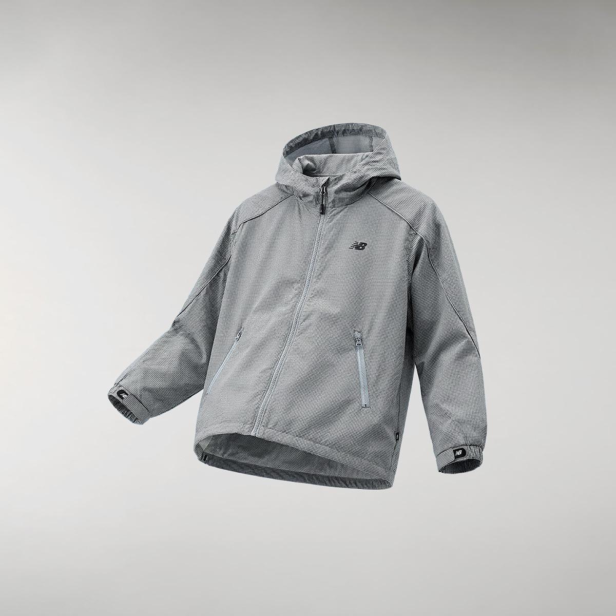 뉴발란스키즈 GRID PACK_체크 홑겹 바람막이 키즈 점퍼 NK9AG2773U15