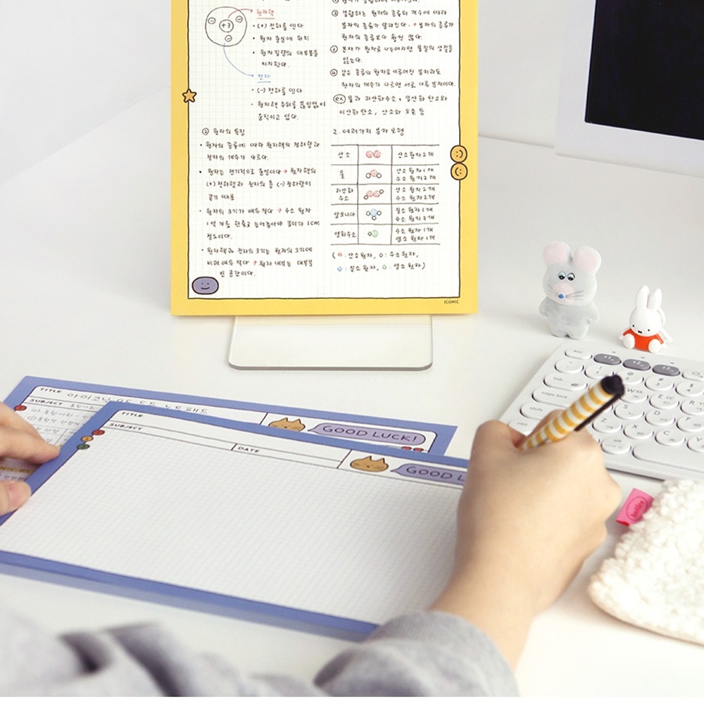 두들 캣 B5 노트패드 떡메모지 대떡메 모눈종이 노트 이미지 7