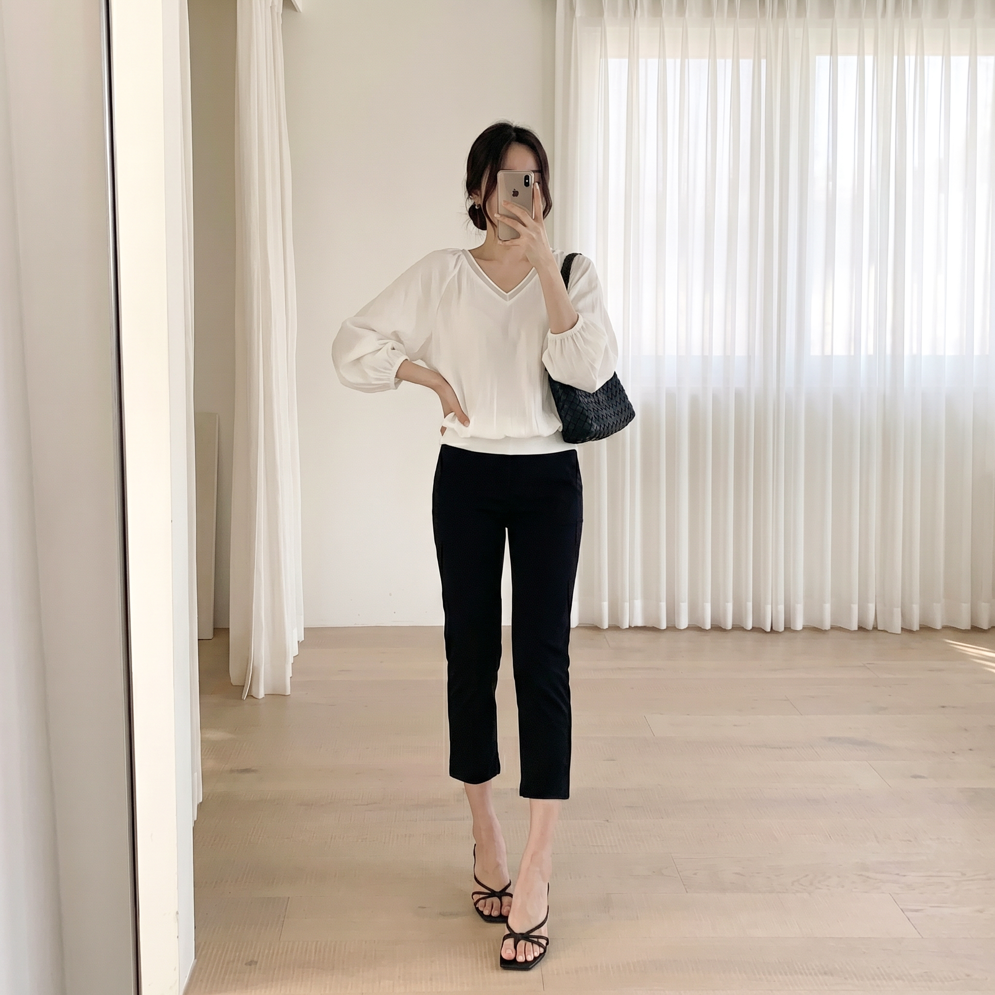 카프리팬츠 카프리바지 8부바지 바이커팬츠 - 상세 이미지 4