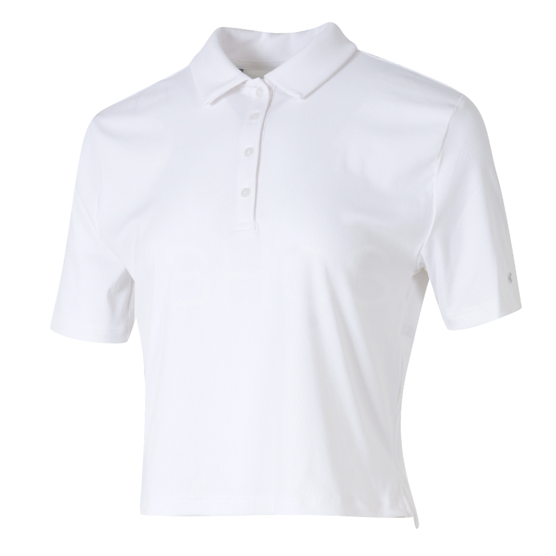 언더아머 UA Drive Boxy Crop Polo 화이트 여성