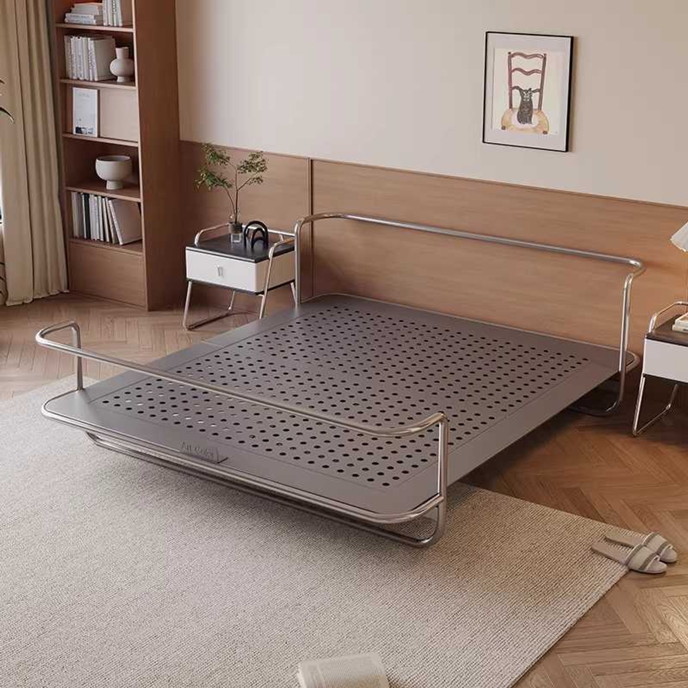 스텐 침대프레임 철제 싱글 베드 받침대 모던 미니멀 1500x2000mm - 상세 이미지 3