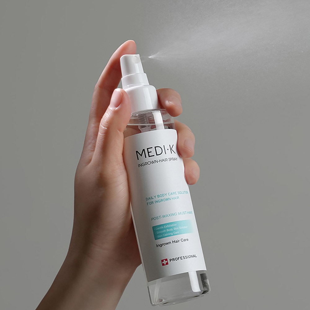 약국입점 메디케이 인그로운헤어 스프레이 대용량 150ml 제모 왁싱후 관리 진정 닭살 모공각화 브라질리언 겨드랑이 각질케어 - 상세 이미지 3