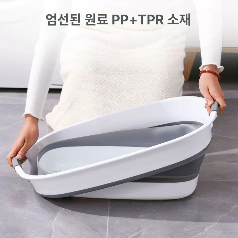간이욕조 원터치 접이식 가정용 사양 휴대용욕조 스파 미디엄그레이 - 상세 이미지 4