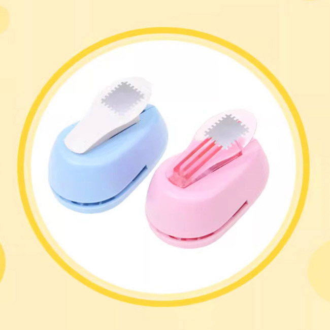 큐트미 우표 모양 펀치 블루 핑크 색상랜덤 1개 펀칭기 네모 다꾸 사각 우표틀 스탬프 - 상세 이미지 5