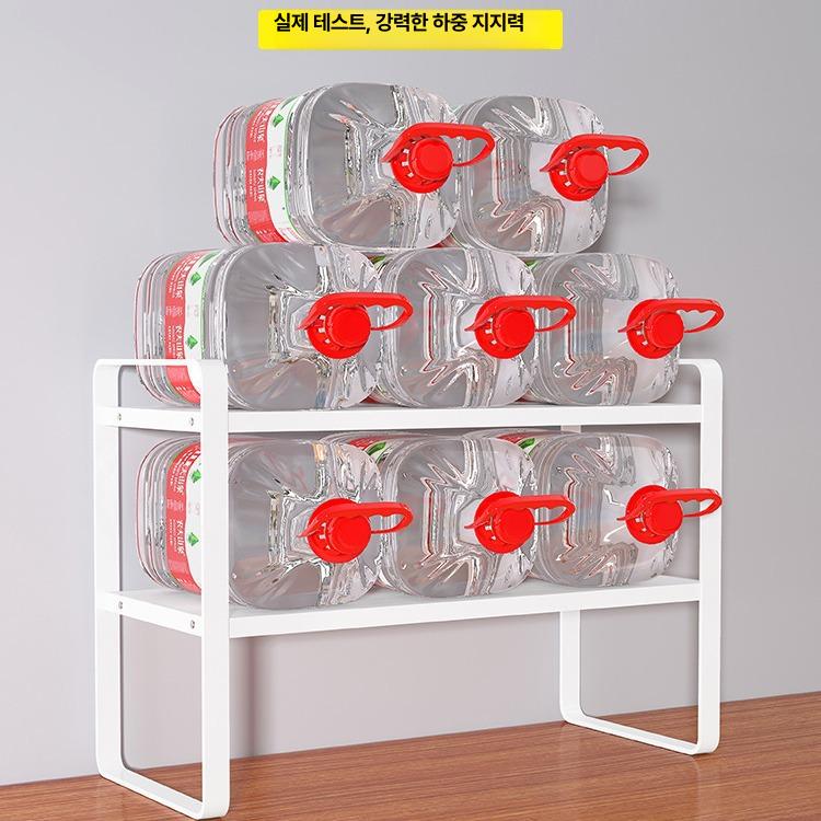 북유럽 골드 수납장 고급스러운 골드 철제 프레임 투명 강화유리 5단 선반 슬림형 디자인 1칸 40 20 월넛+블랙 프레임 - 상세 이미지 4