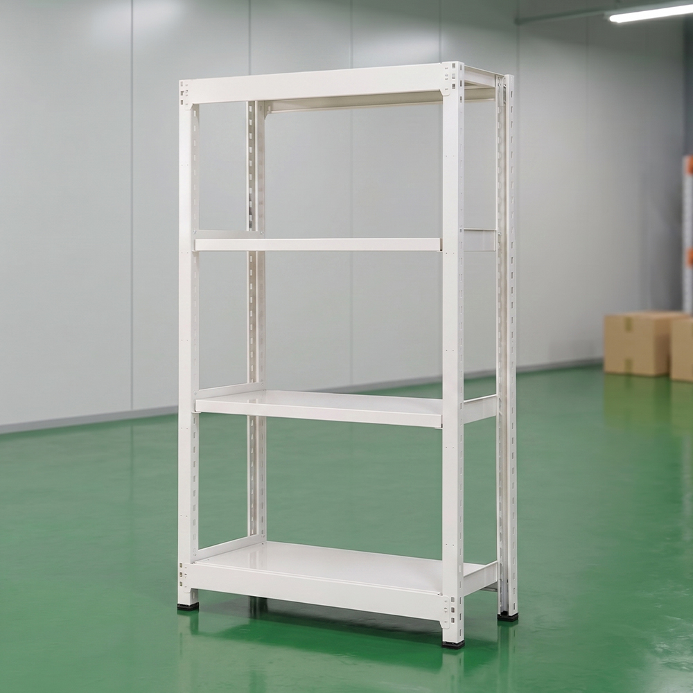 철제선반 중량랙 4단 조립식 앵글 무볼트 창고 선반 300kg 12004501800 이미지 8