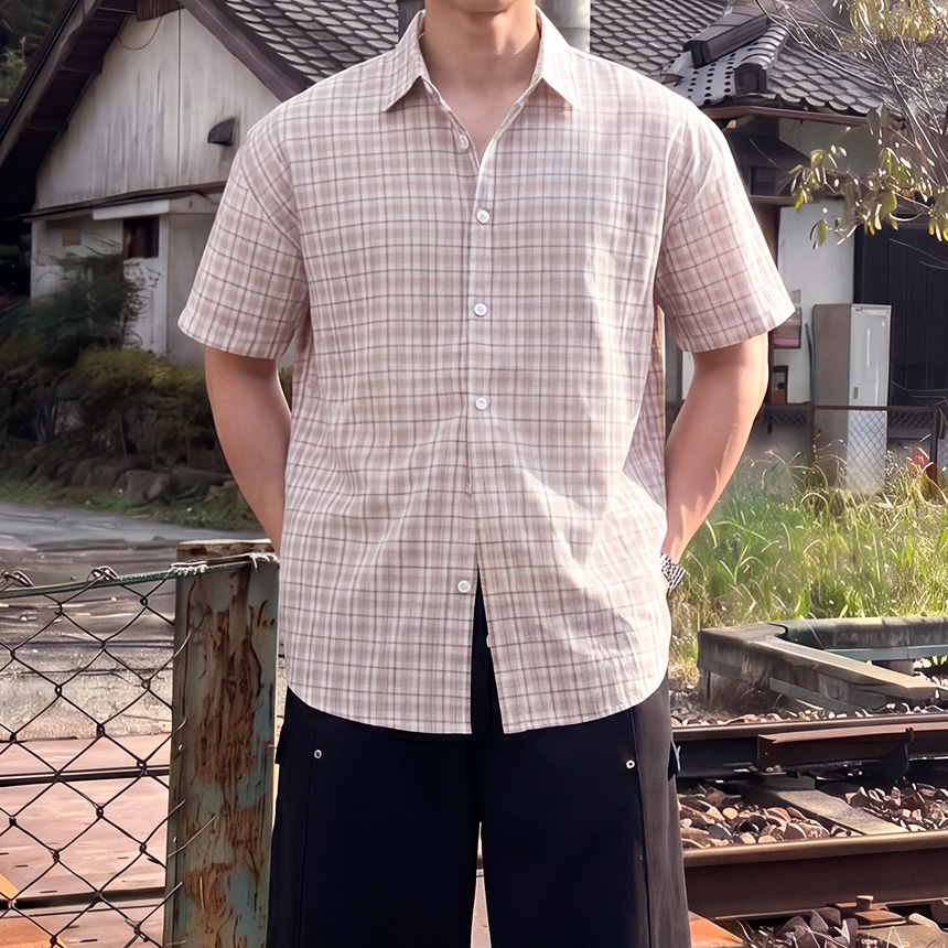 남자 오버핏 여름남방 남성린넨셔츠 이미지 7