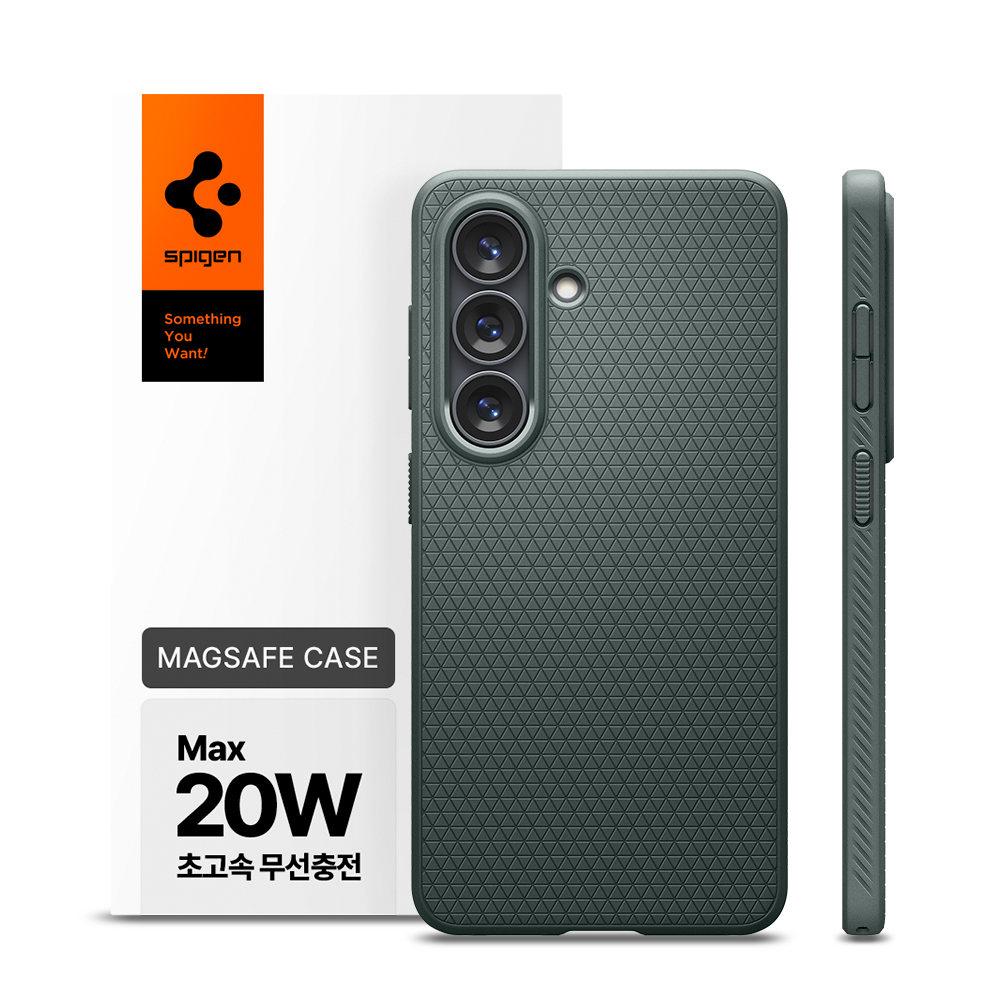 20W 충전 갤럭시 맥세이프 케이스 리퀴드에어맥핏 갤럭시S26 플러스, TPU, 어비스그린 - 상품 이미지