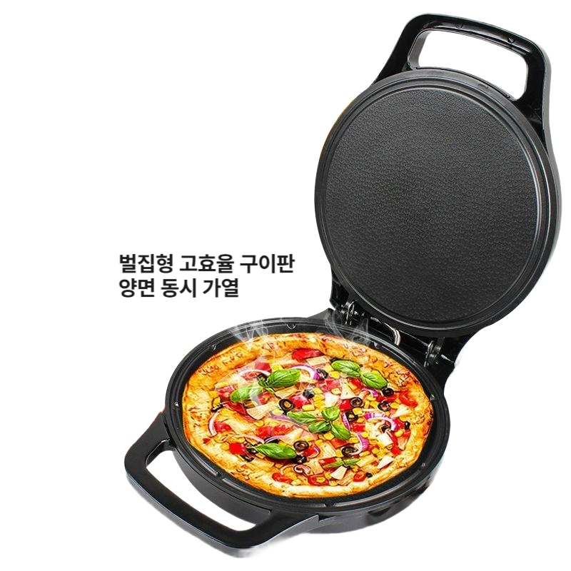 양면 전기 후라이팬 샌드위치 와플 누룽지만드는기계 토스트 케이크 다용도 원형 베이킹팬 - 상세 이미지 3