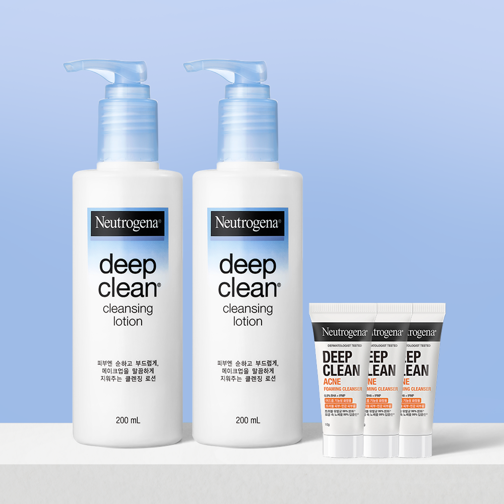 뉴트로지나 딥클린 클렌징밀크 로션 200ml, 2개 제품 이미지