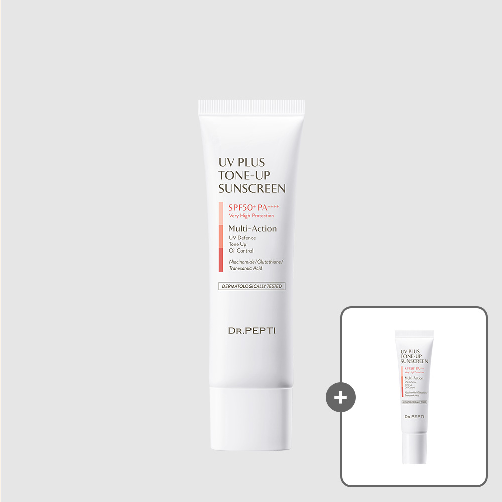 닥터펩티 유브이 플러스 톤업 선스크린 50ml SPF50+,PA++++(혼합자차)+8ml 추가 구성 이미지