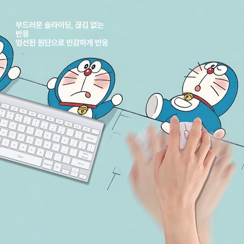 도라에몽 마우스 패드 장패드 캐릭터 데스크 매트 게이밍 키보드 사무용 컴퓨터 책상 D1581 (1) 900x400mm 3mm - 상세 이미지 5