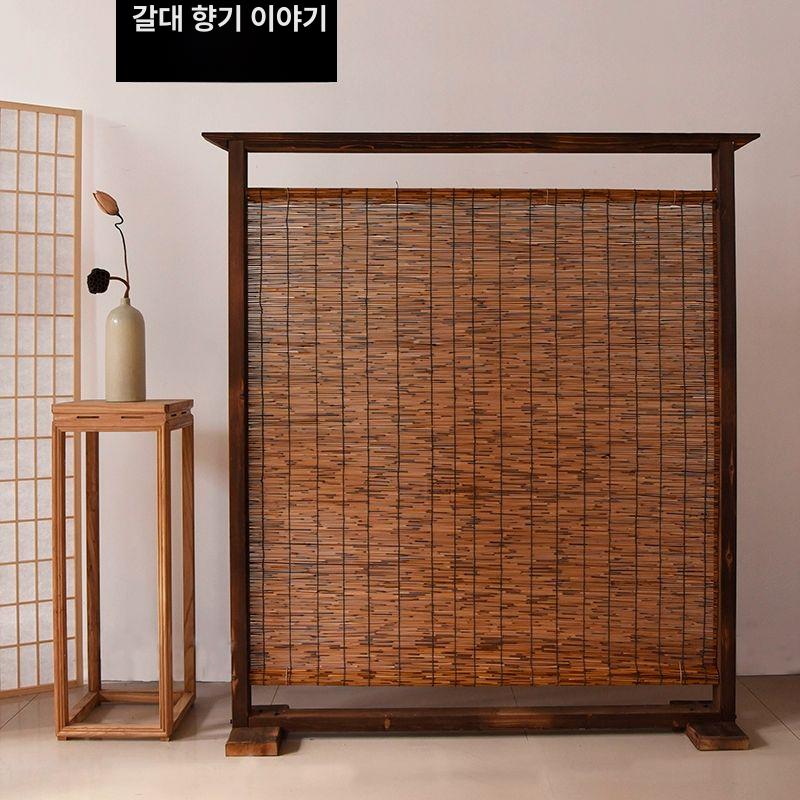 원목 나무 빈티지 접이식 한식 찻집 칸막이 가벽 파티션 원룸 한식집 - 상세 이미지 3