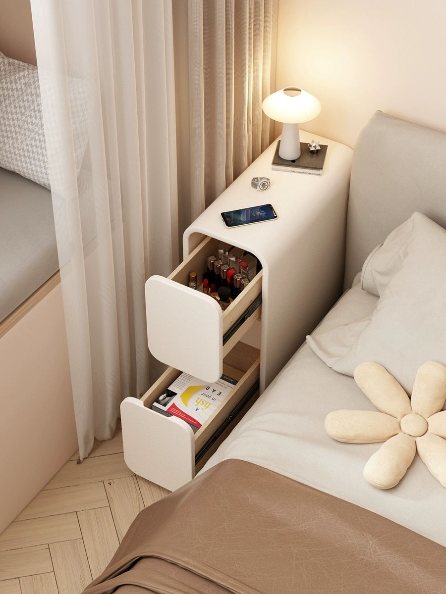 모던 슬림 협탁 서랍장 침실 침대 사이드테이블 수납 미니협탁 슬림협탁 좁은 - 상품 이미지