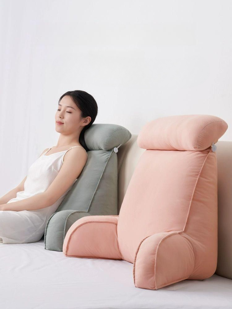 소파 쿠션 등받침 폼 무릎 받침대 베개 허리 등받이 천다이핑크 확대 80x40x60cm - 상품 이미지