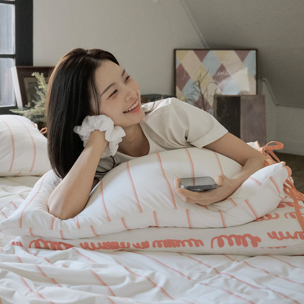 히말라야 여름 쿨링 냉감 베개커버 실키스노우 50x70 이미지 3