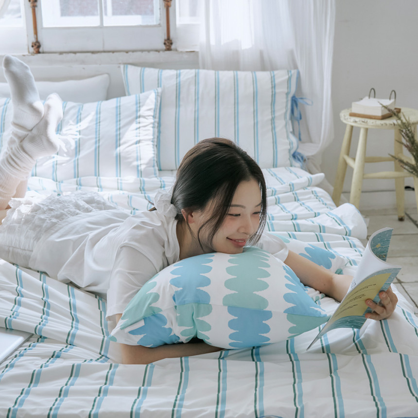 히말라야 쿨링 냉감이불 부드러운 시원한 실키스노우 여름 차렵이불 SS 150x200cm 사진 3