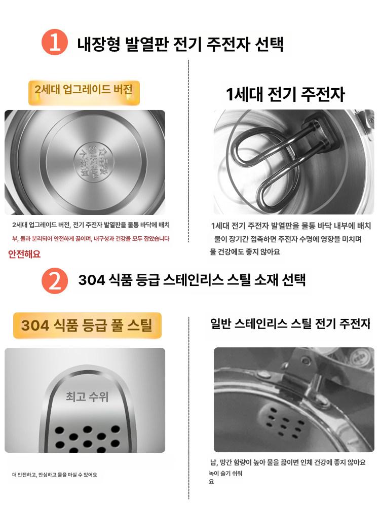 대용량 커피포트 전기포트 온수 전기주전자 업소용 10L 고급형 내구성 강화 튼튼한 제품 - 상세 이미지 5