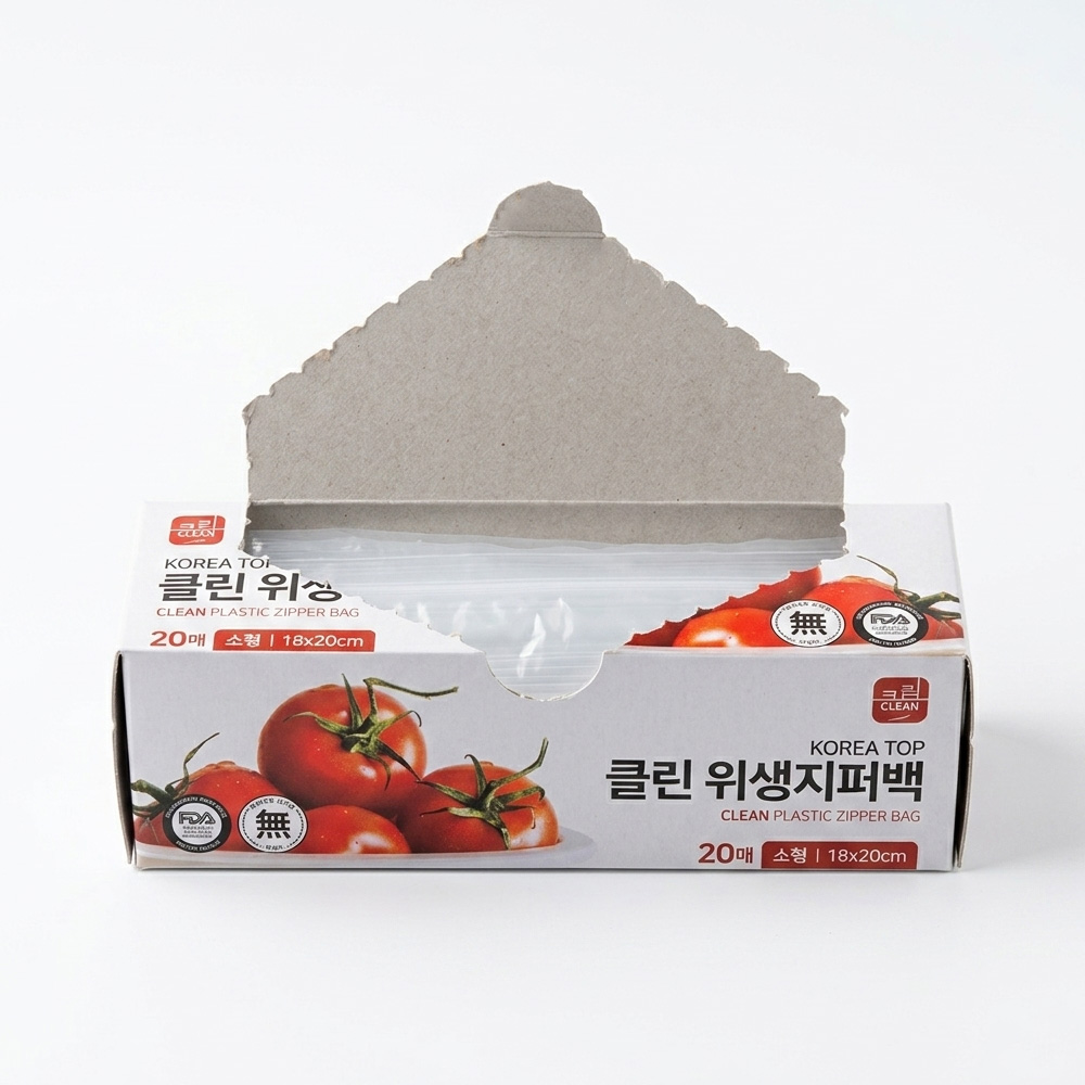 클린 지퍼백 비닐팩 18x20cm, 20매, 1개 - 상세 이미지 3