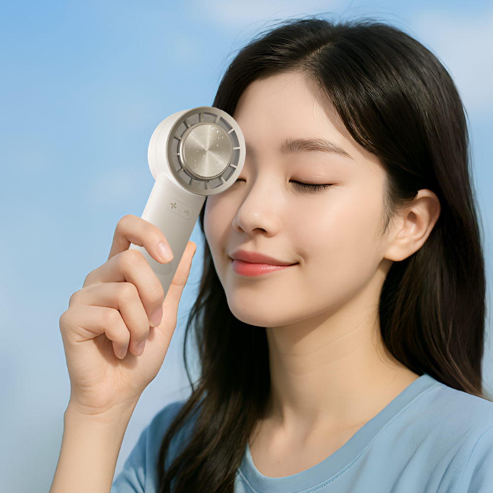 3초 급속 냉각 손풍기 휴대용 에어컨 쿨링 아이스 팬 핸디 선풍기 - 상품 이미지