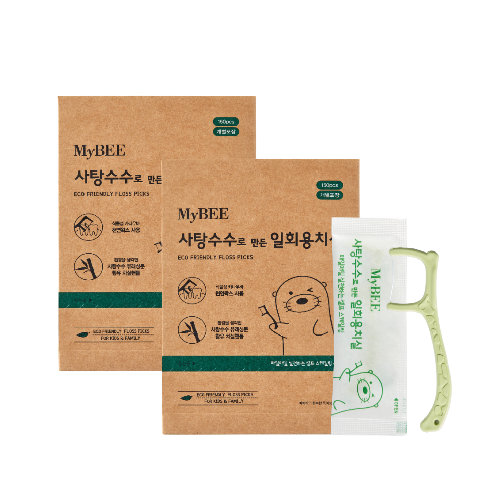 마이비 사탕수수로 만든 아기칫솔 3P 4세트 외 돌아기칫솔 유아치약 키즈치실 이미지 6