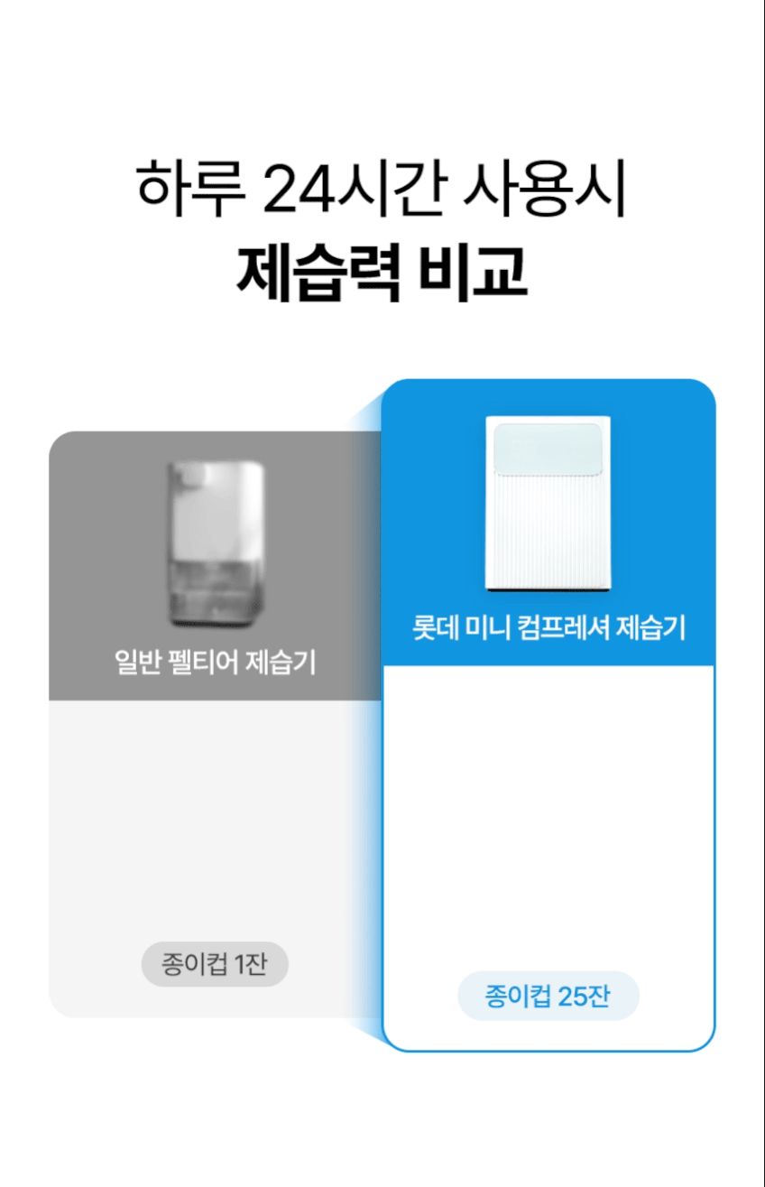 롯데이라이프 제습기 LDH-5000 미니 컴프레셔 원룸 일일제습 5L-최대9L 판매처 상세 정보 이미지 4