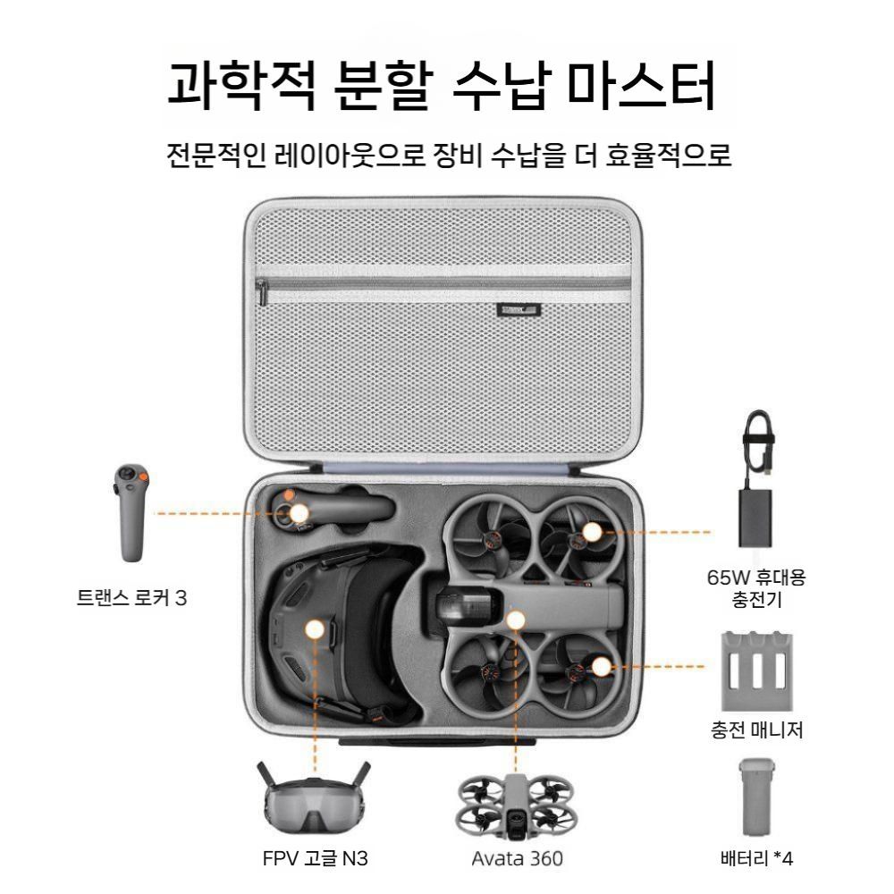 DJI 아바타360 수납 가방 플라이트 세트 액세서리 수납 가방 방수 하드 - 상세 이미지 2