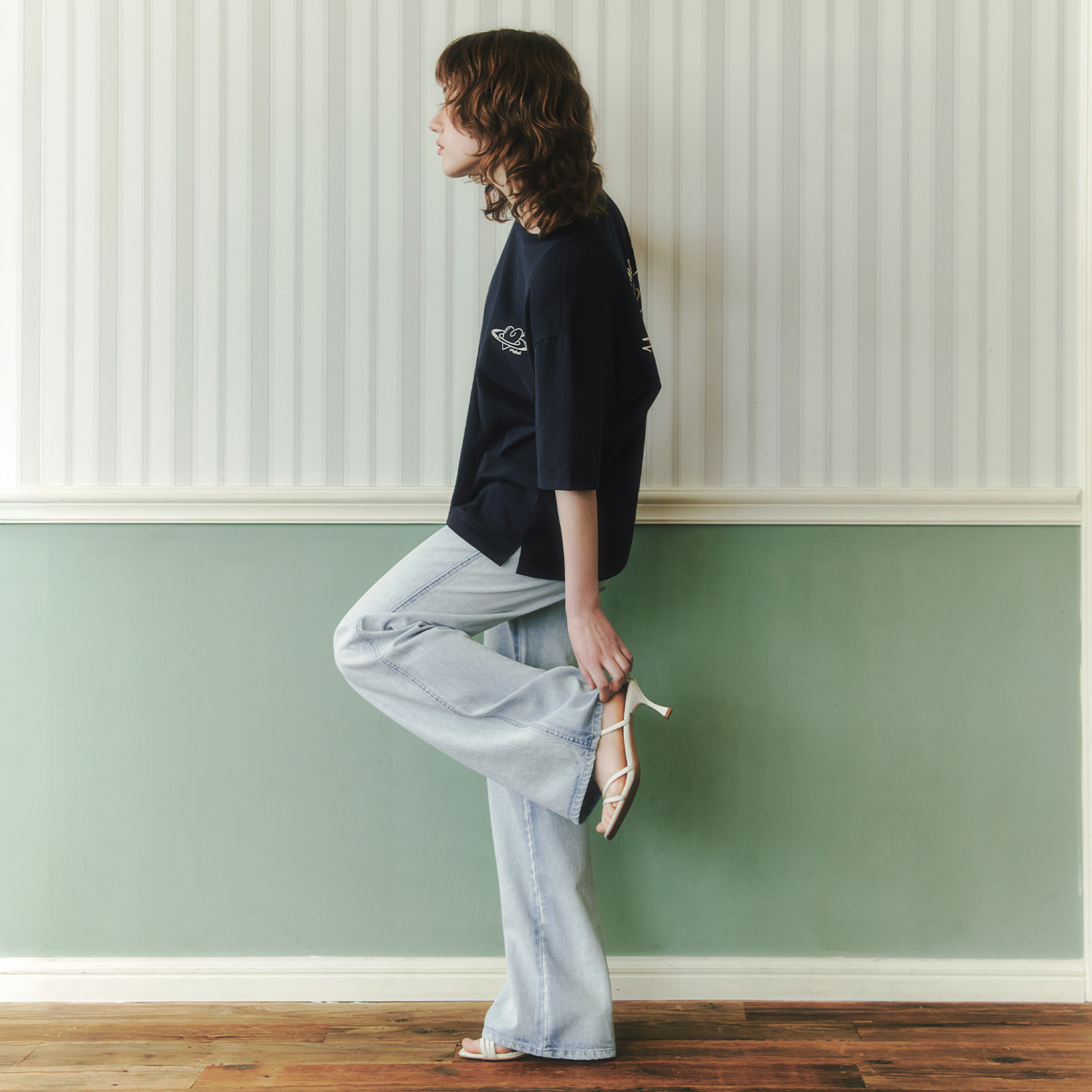 [제로스트릿] 워싱 루즈핏 데님 팬츠 WASHED LOOSE FIT DENIM PANTS / ICE BLUE - 상세 이미지 3