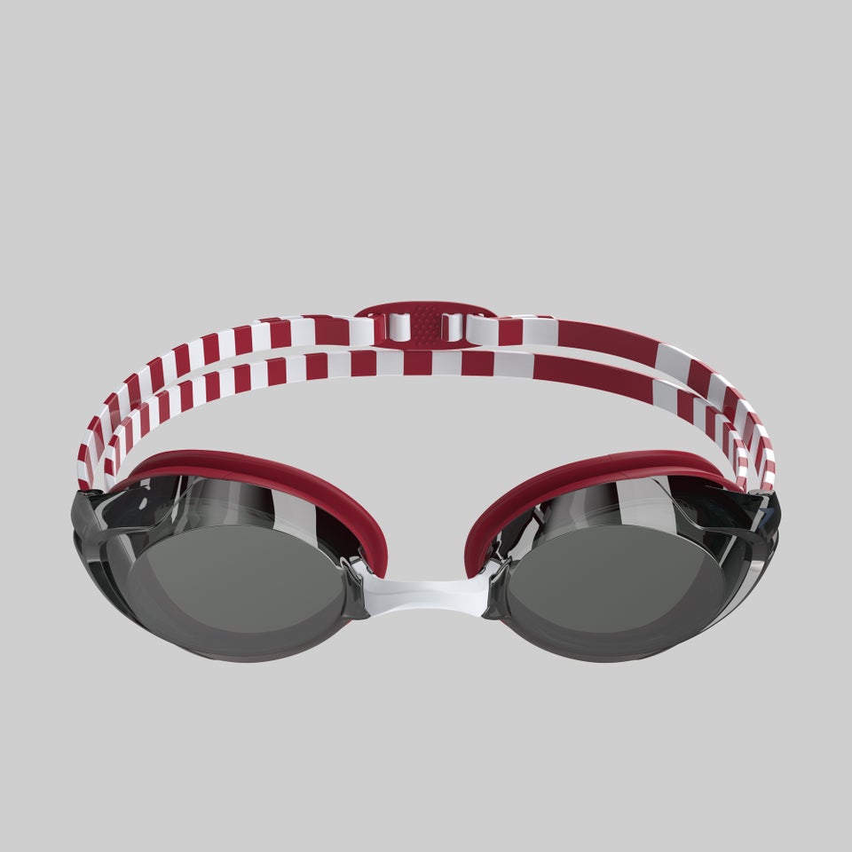 스피도 뱅퀴셔 3.0 미러 고글 수경 Red/White/Stripe - 상세 이미지 3