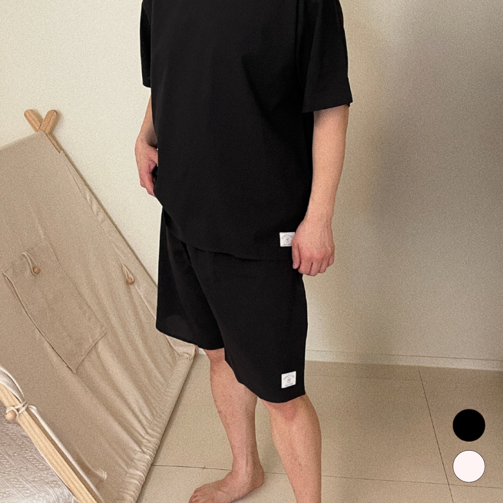 무형광 시원한 홈웨어 잠옷 바이오워싱 순면 반바지 2컬러 이미지 2