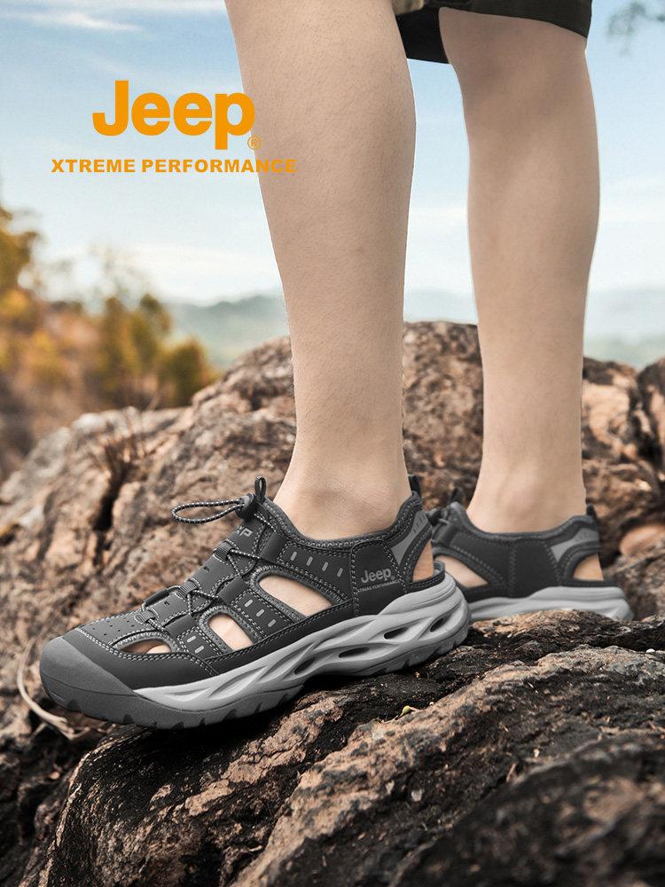 Jeep 남성 토캡 스포츠 샌들 발편한 트레킹 여름 신발 - 상세 이미지 2