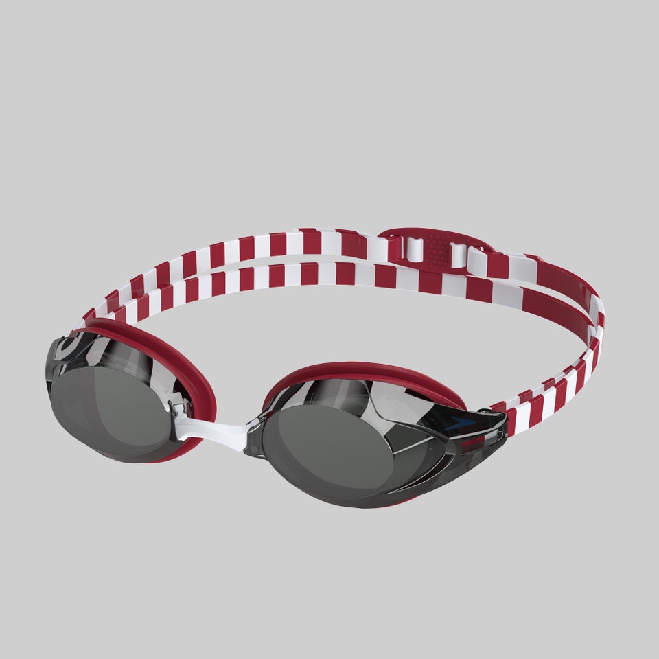 스피도 뱅퀴셔 3.0 미러 고글 수경 Red/White/Stripe - 상품 이미지