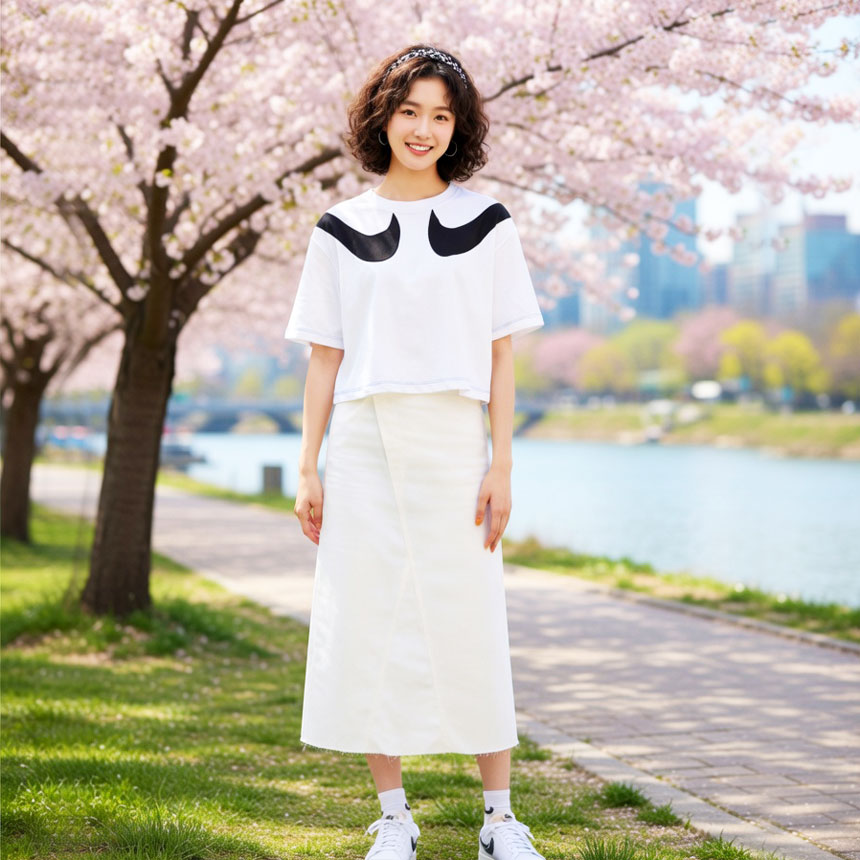 [시즌세일] 나이키 NSW 스우시 여자 반팔 크롭 티셔츠 DD5591 화이트, XL 이미지 6