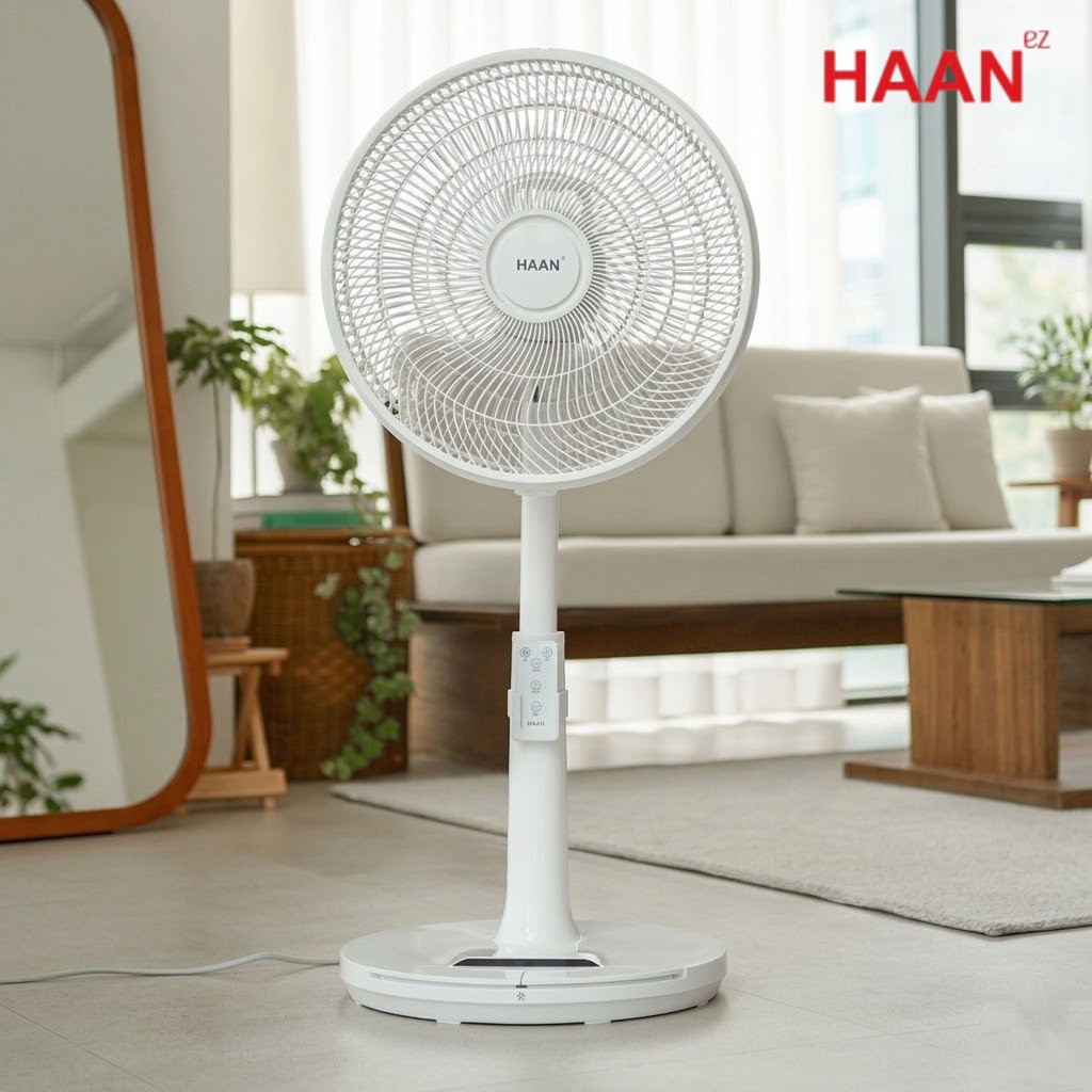 싸큘레이터형 발터치선풍기 35cm 초미세풍 가정용 침실 리모컨 스탠드선풍기 - 상세 이미지 2