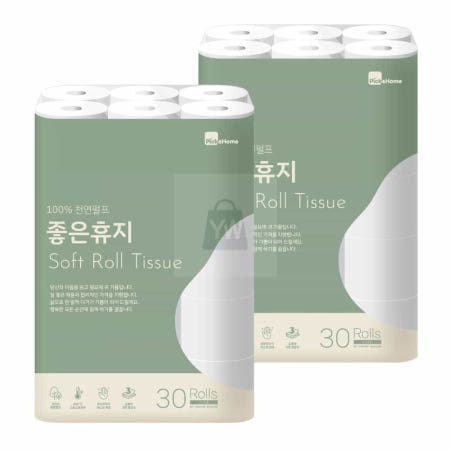 YWshop 화장지 30m 2개입 대용량 도매 30롤