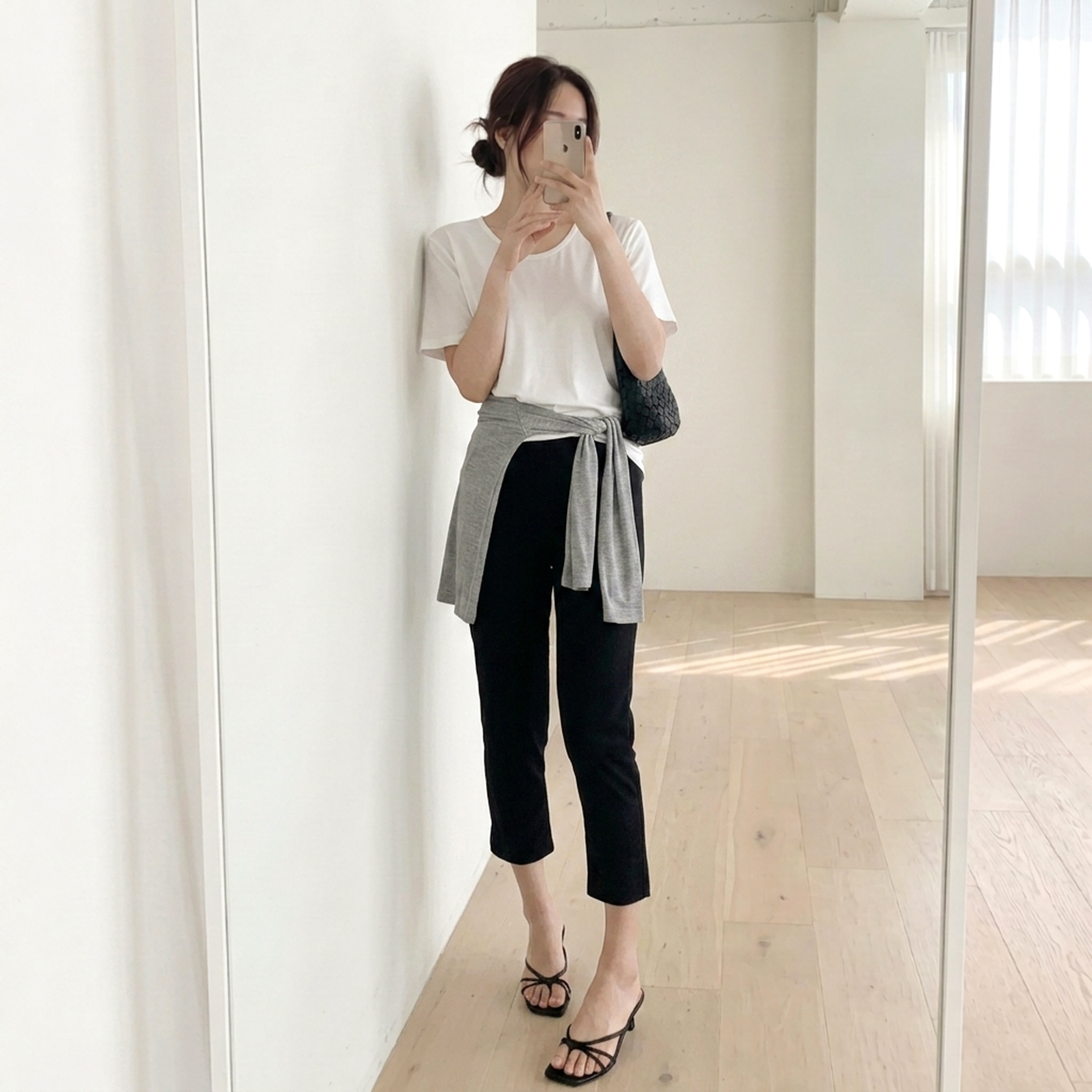 카프리팬츠 카프리바지 8부바지 바이커팬츠 이미지 8