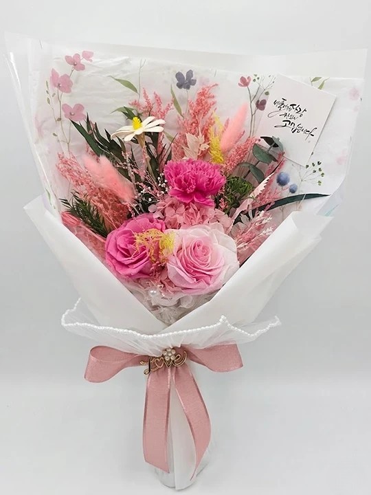 어버이날 스승의날 프리저브드 카네이션꽃다발 장미 믹스 시들지않는꽃 - 상세 이미지 5