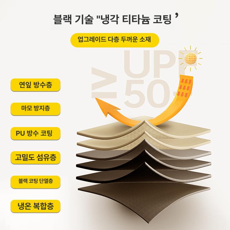 야외 방수 방염 차양막 피크닉 의자 포함 17m2 팔각형 블랙 코팅 캐노피 골든샌드 - 상세 이미지 4