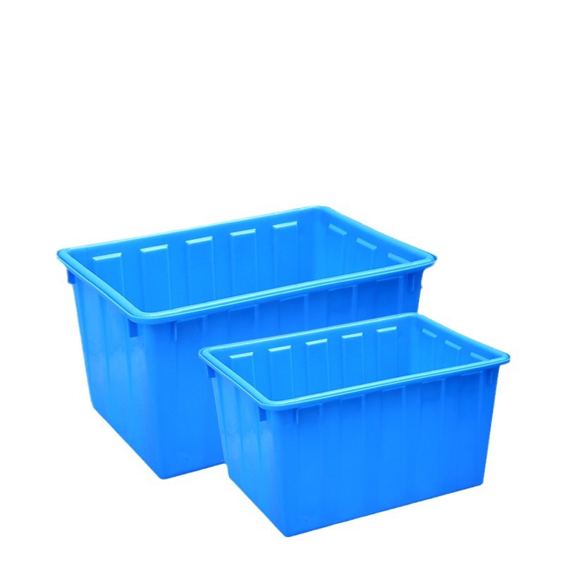 운반용 점보상자 이사짐 튼튼한 고강도 플라스틱 파란색 깊은 사각 바퀴형 이동식 50L [0.9kg]50L화이트:487x343x258 - 상세 이미지 5