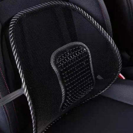 차량 운전석 등받이 지압 쿠션 메쉬 소재 허리 받침 통풍 시원한 자세 교정 운전