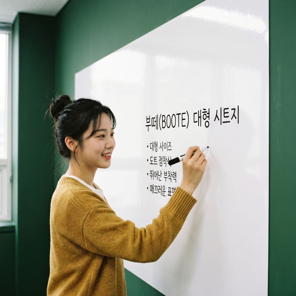 부떼 붙이는 화이트보드 시트지 벽도화지 특대형(127x200cm), 화이트 이미지 1