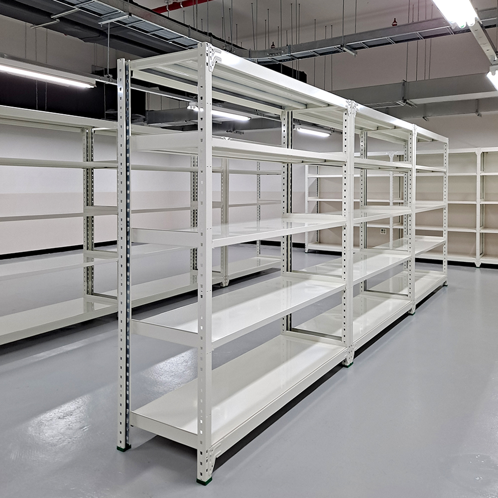 철제선반 중량랙 3단 조립식 앵글 무볼트 창고 선반 300kg 1200x450x1200 이미지 7