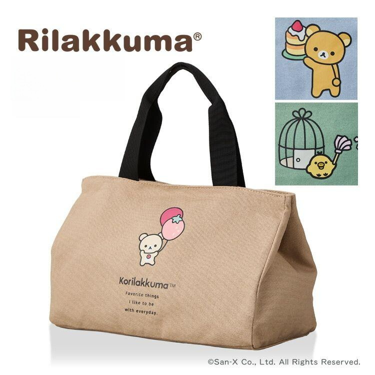 리락쿠마 Rilakkuma 미니 토트백 런치백 손잡이 귀여운 용량 약 4L 6040-RK - 상품 이미지