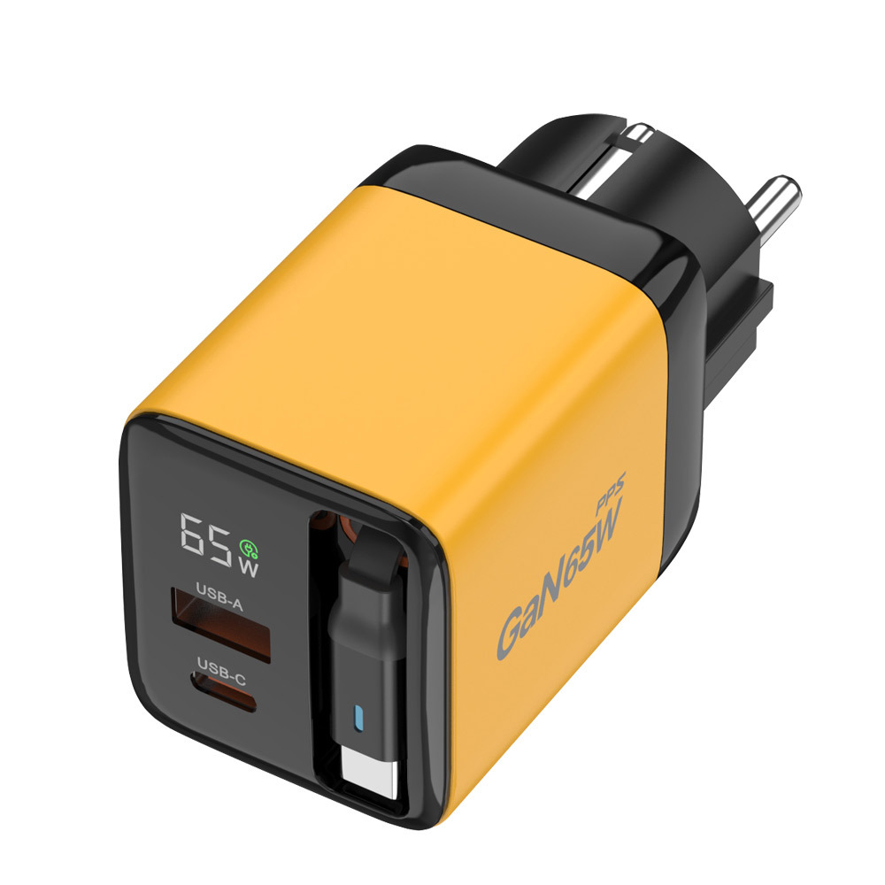 UM2 C타입 일체형 릴케이블 2포트 GAN 65W 초고속충전기 REEL-PD65W-LED - 상세 이미지 2